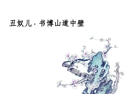 丑奴儿·书博山道中壁ppt课件
