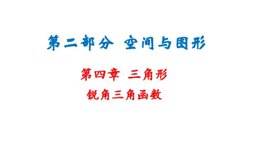锐角三角函数复习课件九年级中考复习