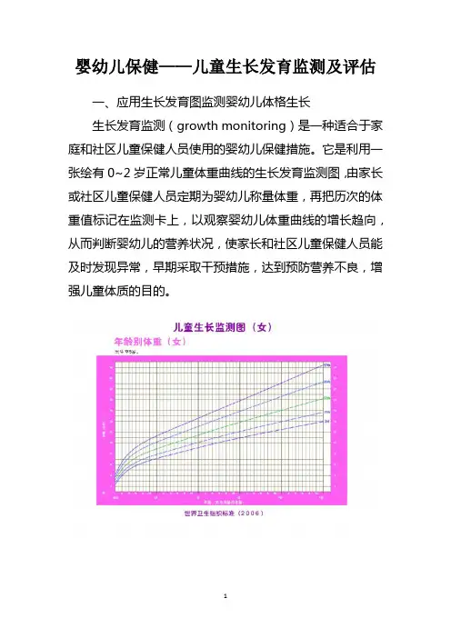 婴幼儿保健——儿童生长发育监测及评估
