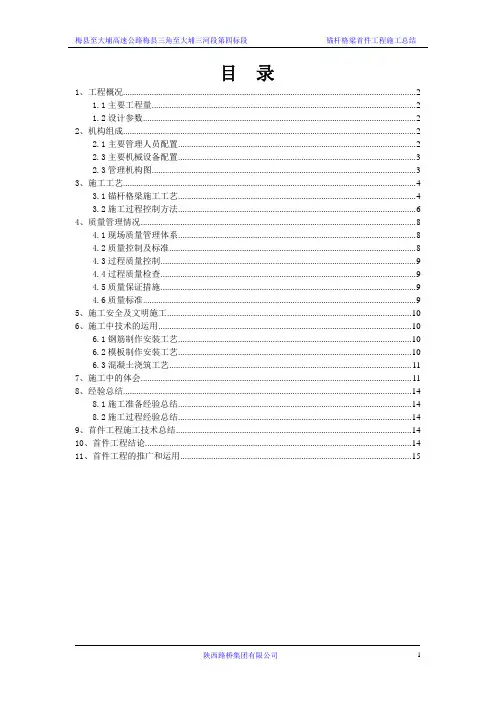 锚杆格梁施工总结