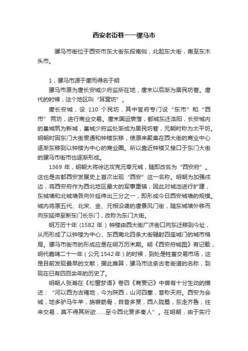 西安老街巷一一骡马市