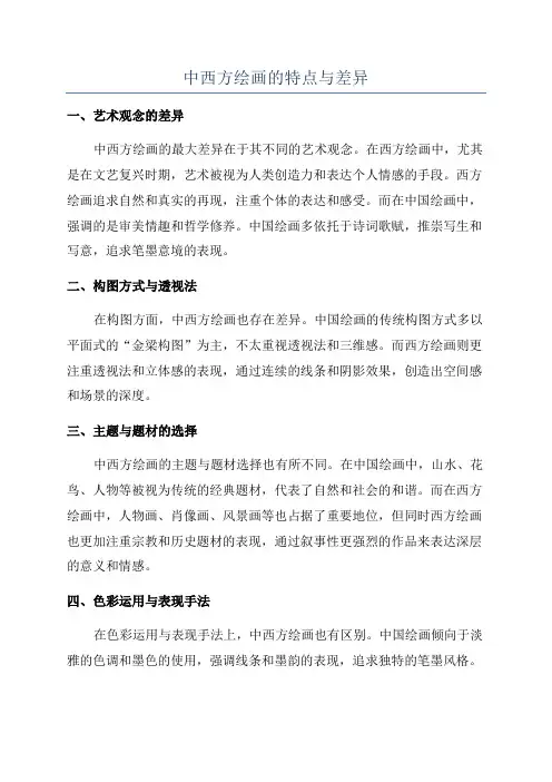 中西方绘画的特点与差异