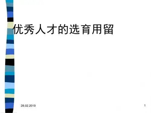 优秀人才的选育用留(PPT 76张)
