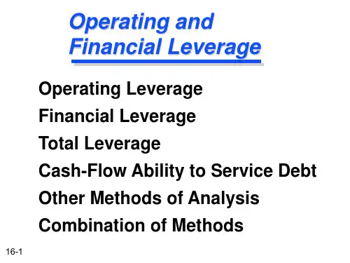 财务管理英文课件Operating-and-Financial-Leverage.ppt