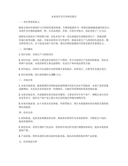 木炭项目可行性研究报告