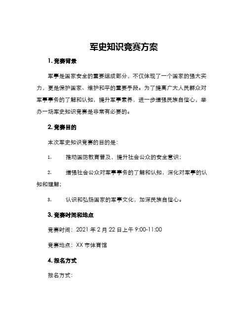 军史知识竞赛方案