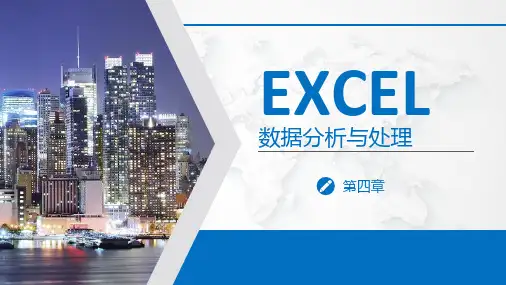 Excel数据处理与分析Excel数据格式化