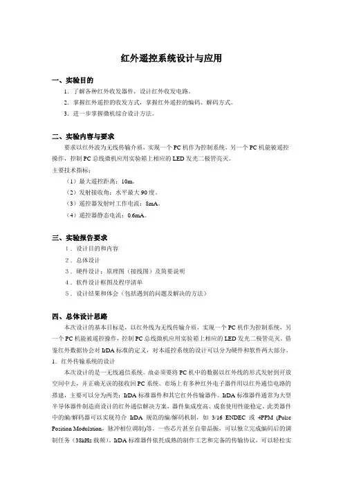 红外遥控系统设计与应用