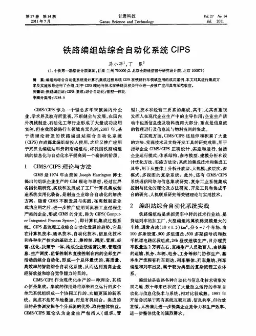 铁路编组站综合自动化系统CIPS