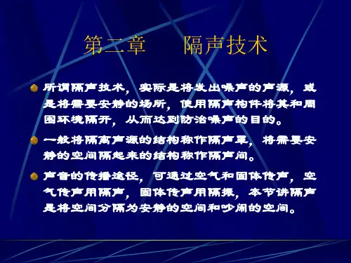 第二章 隔声 噪声控制技术课件