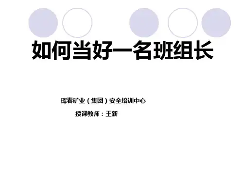 如何当好一名班组长PPT(共 61张)