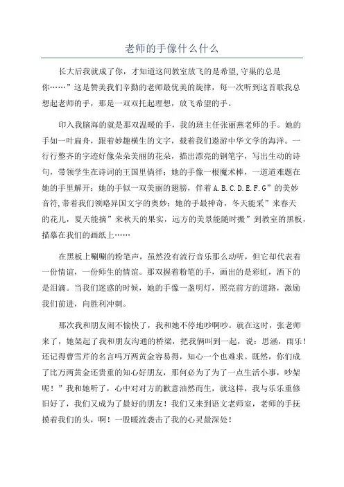 老师的手像什么什么