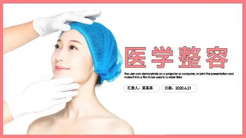 医学整容医疗项目汇报工作总结PPT模板