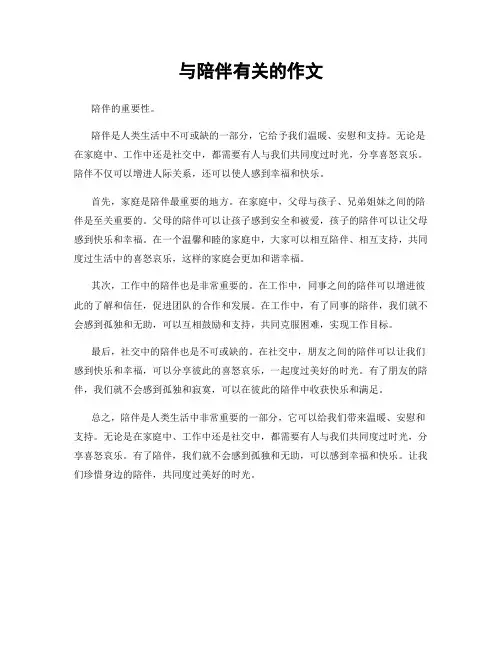 与陪伴有关的作文