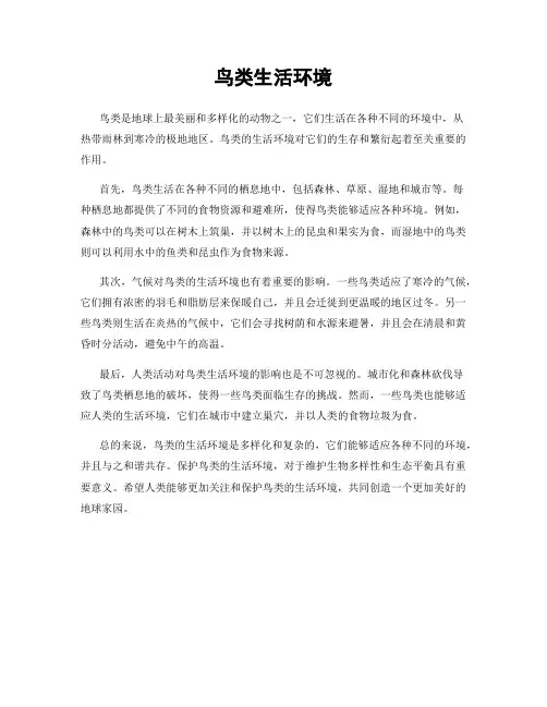 鸟类生活环境