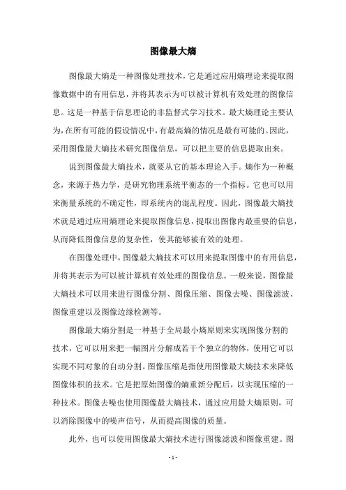 图像最大熵