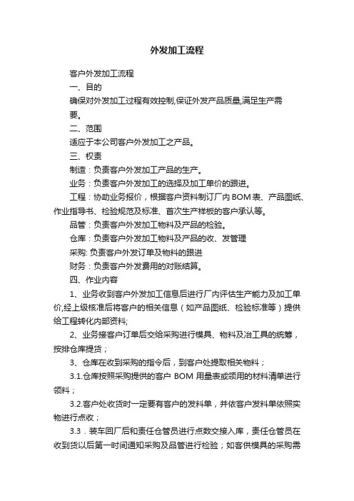 外发加工流程