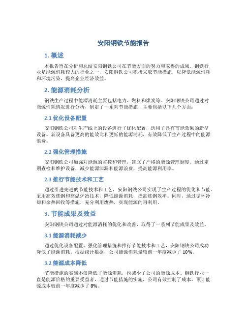 安阳钢铁节能报告