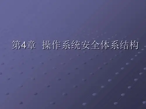 第4章操作系统安全体系结构-文档资料
