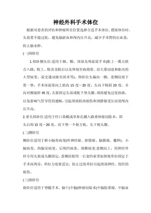 神经外科手术体位