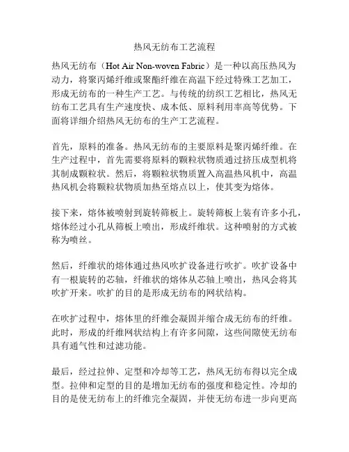 热风无纺布工艺流程