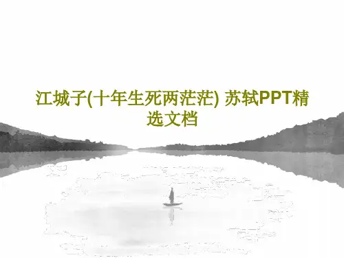 江城子(十年生死两茫茫) 苏轼PPT精选文档共29页