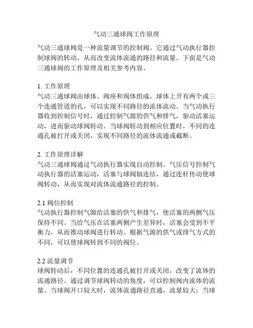 气动三通球阀工作原理