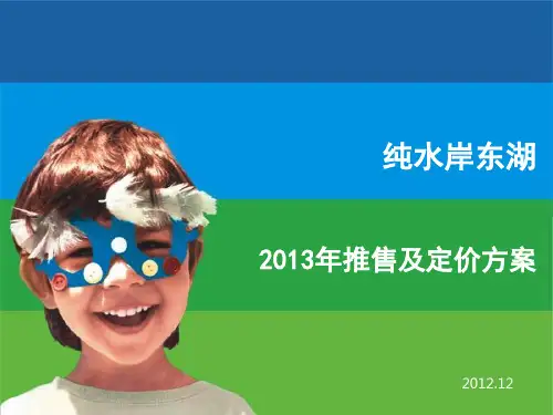 2012年12月武汉华侨城·纯水岸东湖2013年推售及定价方案
