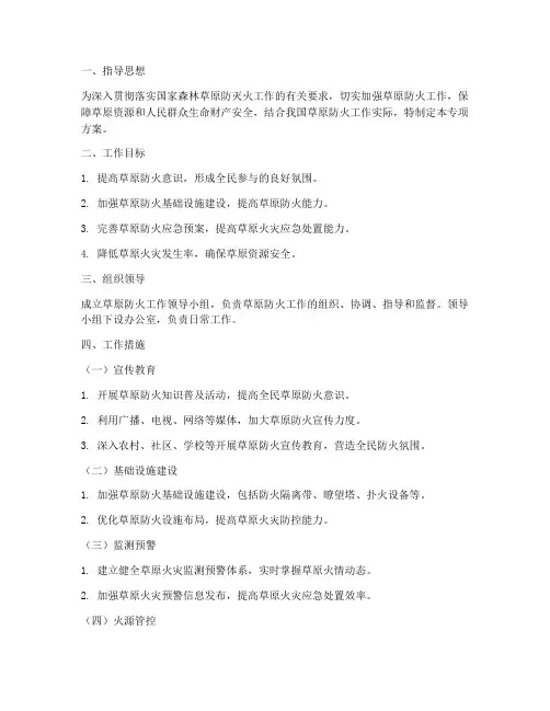 草原防火专项方案