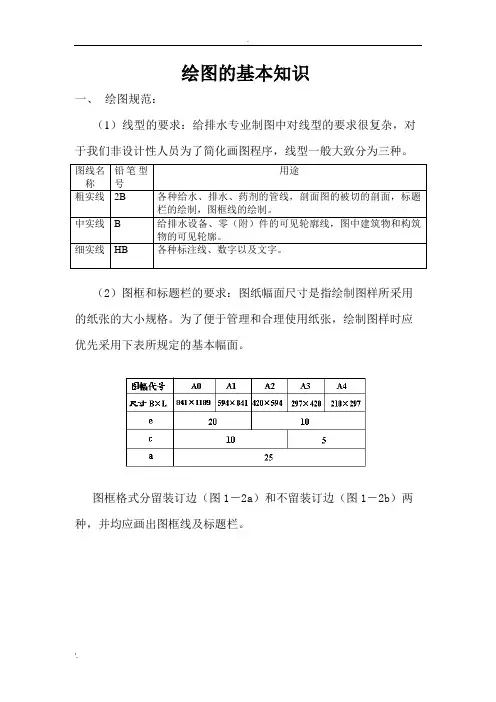 给水排水绘图基本知识