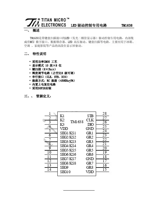 tm1638中文资料_数据手册_参数