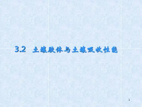 32土壤胶体与土壤吸收性能