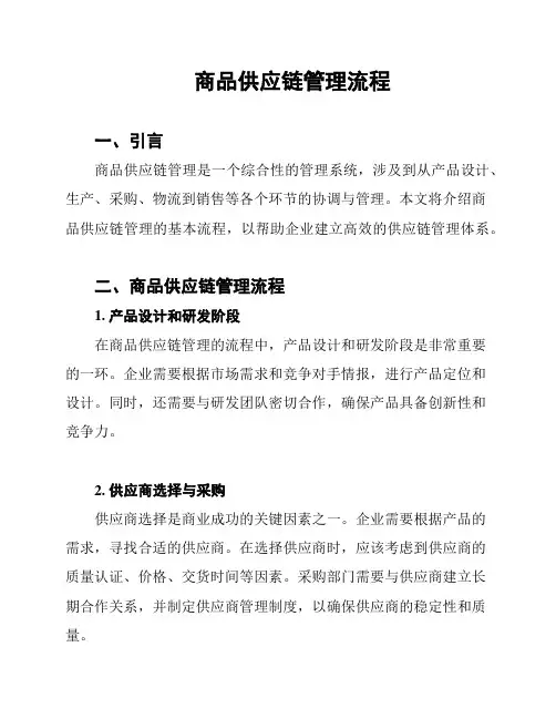 商品供应链管理流程