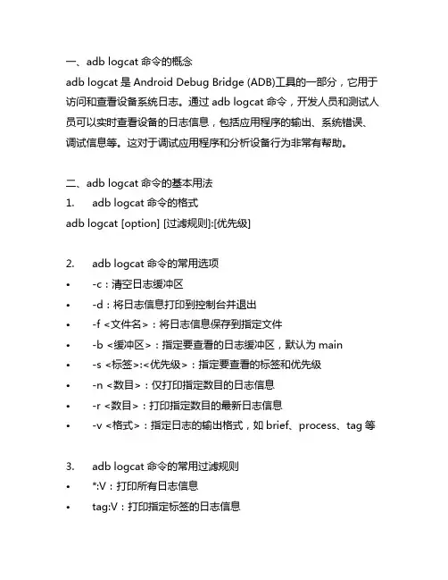 adb logcat命令用法