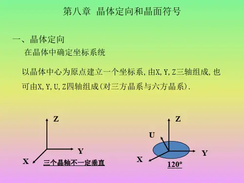 晶体定向和晶面符号