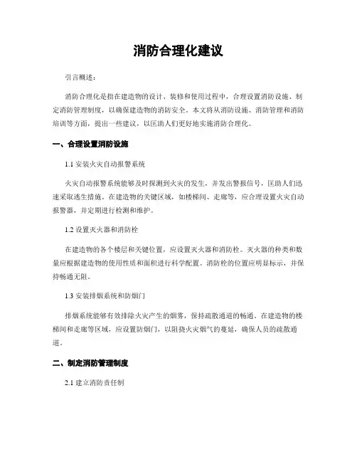 消防合理化建议