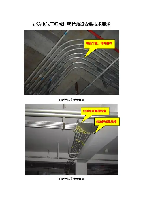 建筑电气工程成排明管敷设安装技术要求