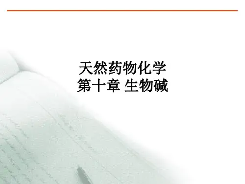 天然药物化学 第十章 生物碱ppt课件