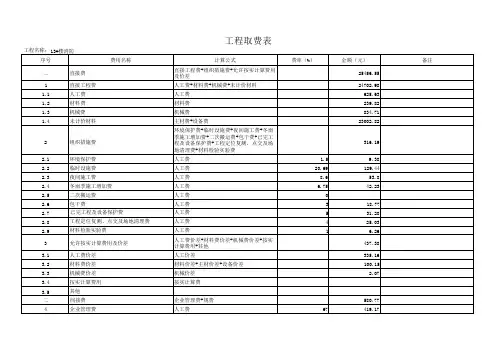 消防工程--预算表