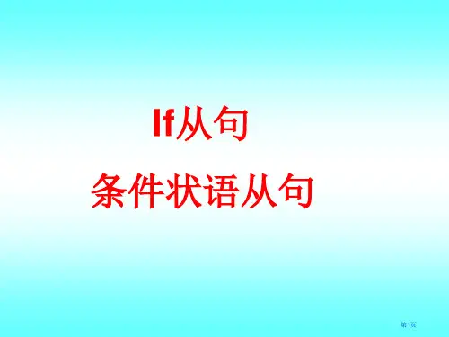 if条件状语从句语法