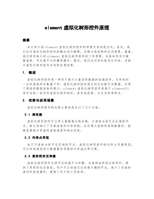 element虚拟化树形控件原理