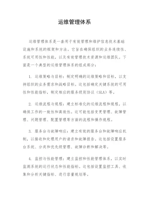 运维管理体系