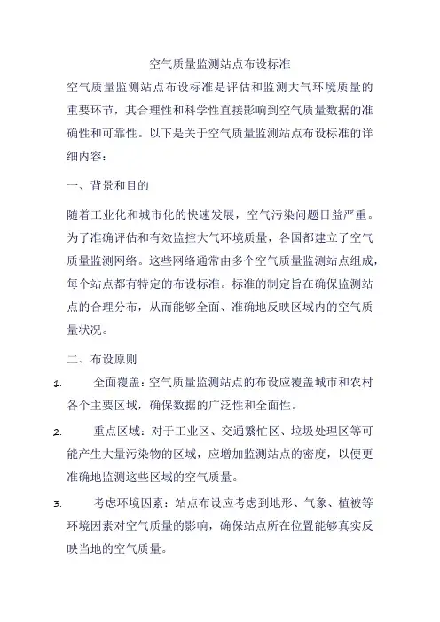 空气质量监测站点布设标准