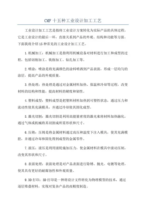 CMF十五种工业设计加工工艺