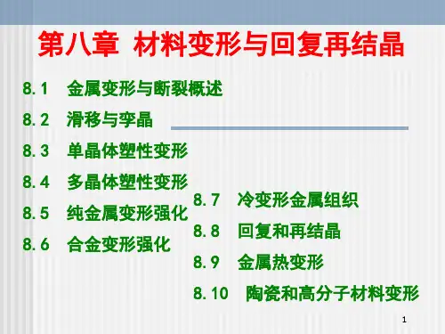 材料科学基础第8章 材料的变形与断裂