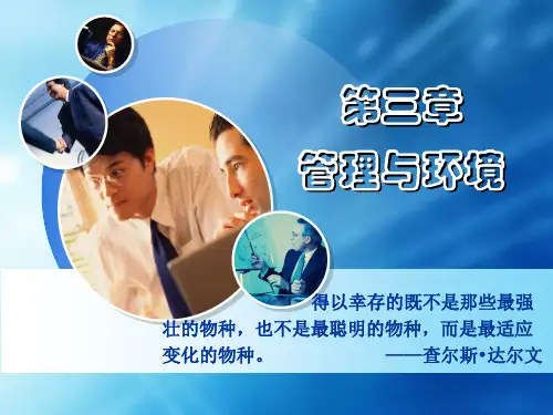 管理学 第三章 管理与环境(2013)