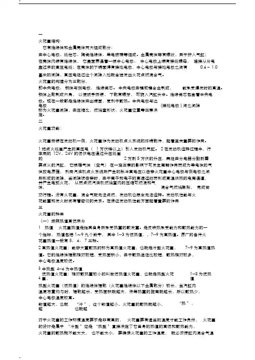 火花塞基础知识