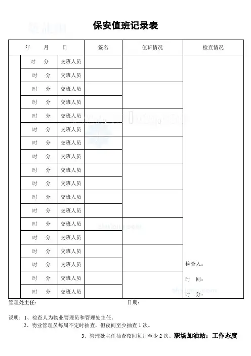 保安值班记录表_secret