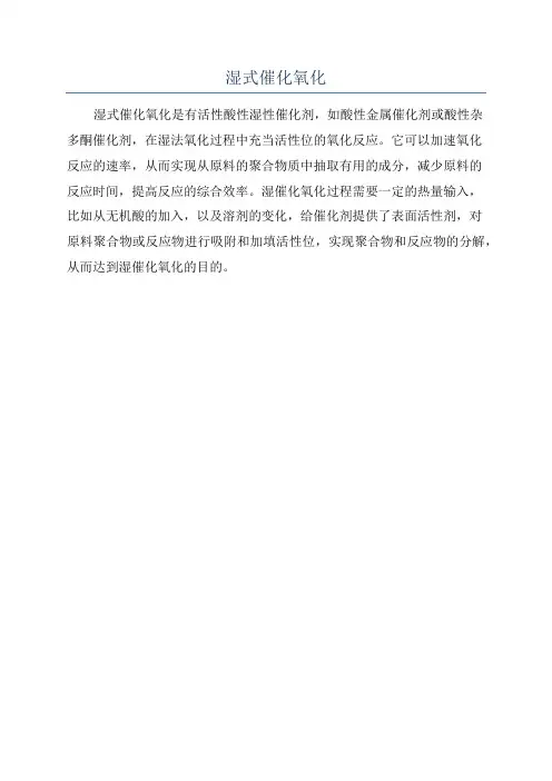 湿式催化氧化