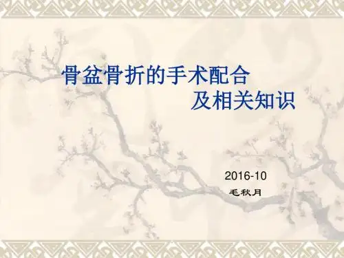 骨盆骨折手术配合及相关知识PPT课件